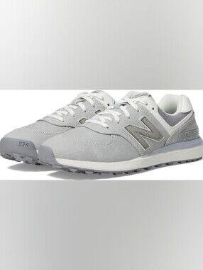 Brand New: WOMEN'S NEW BALANCE 574 GREENS V2 light grey sneaker. Size 8.5